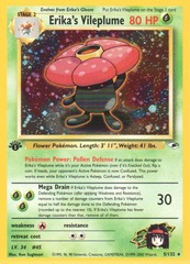 Erika's Vileplume - 5/132 - Holo Rare - 1st Edition